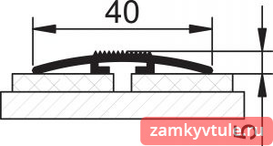 Порог-стык АЛ-242 (дуб) 1м