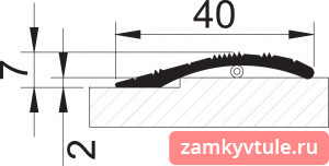 Порог-стык АЛ-225 (дуб) 1,5м