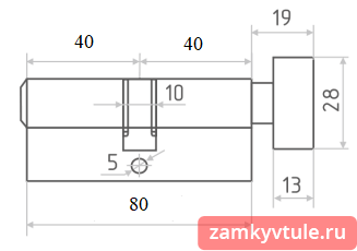 Механизм NORA-M ECO ЛВ-80 (40-40) к/в (золото)
