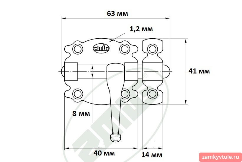 Задвижка AMIG 484-40 (черный)