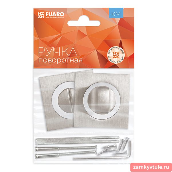 Ручка поворотная FUARO WC-BK6.K.KM52 SN/CP-3 (матовый никель/хром)