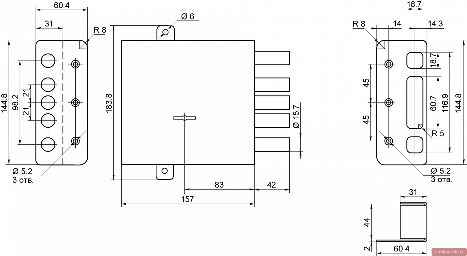 Замок накладной BORDER 86200 ЗН 4-8К5Т/75.НШ1-002 Рязань