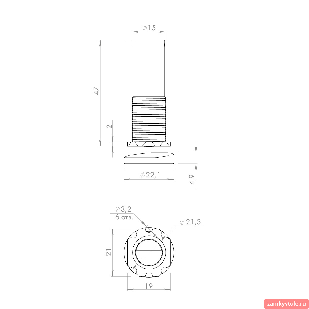 Упор ARMADILLO дверной скрытый MAX INOX