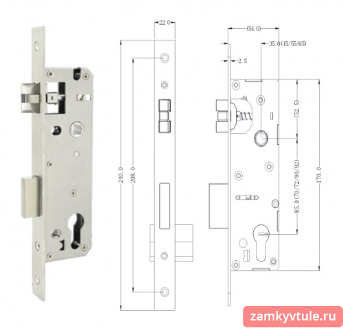 Электронный замок OZLOCKS HL-F46/SM+/MF/black (левый)