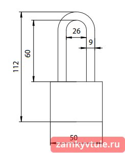 Замок ВС APECS PD-01-50-L (5 Keys)