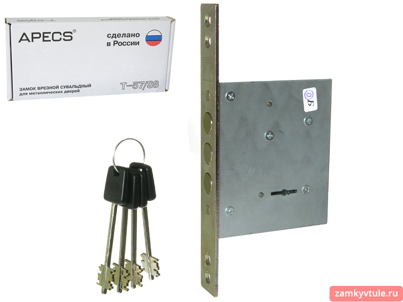 Замок ЗВ APECS Т-57/S8 CR (хром)