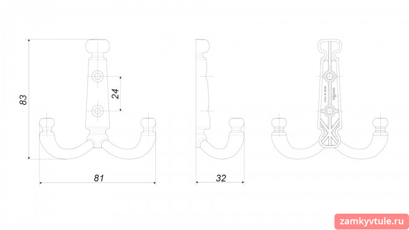 Крючок BOYARD K250AC.6