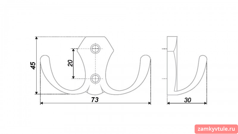Крючок BOYARD K203BL.2