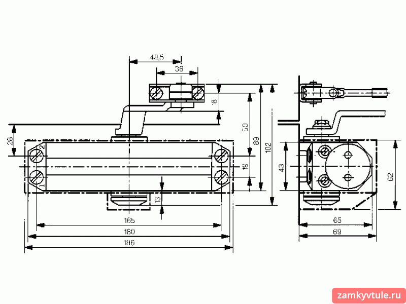 Доводчик DORMAKABA TS 77/EN2 (белый)