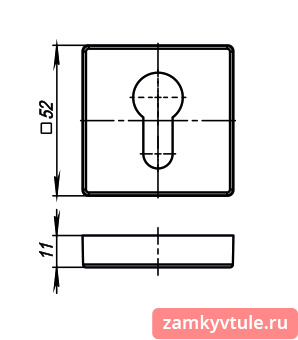 Накладка ARMADILLO под цилиндр ET.K.USQ52 (ET USQ) BB-17 (коричневая бронза)