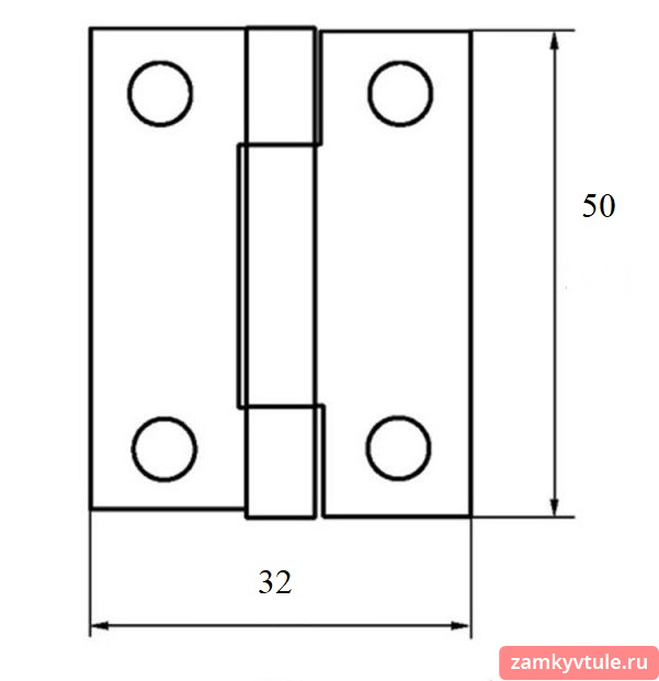 Петля - 50 Китай (золото)