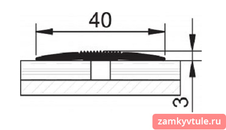 Порог-стык АЛ-125 (беленый дуб) 1м