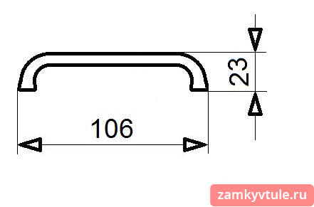 Ручка РС 005 (76 мм) OBH (черная медь)
