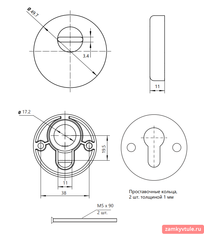 Защитная накладка AVERS Pro 50/11-DP-11-BLM (черный матовый)