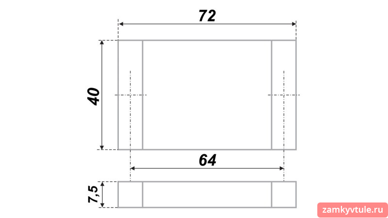 Ручка BOYARD RS 076 SC.3/64