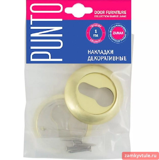 Накладка под цилиндр PUNTO ET.R.TL54 (ET TL) SG/GP-4 (матовое золото/золото)