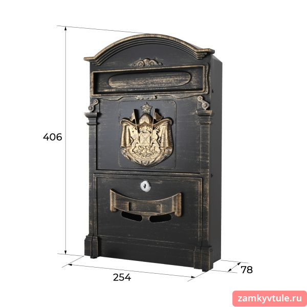 Почтовый ящик №4010В (старая бронза)