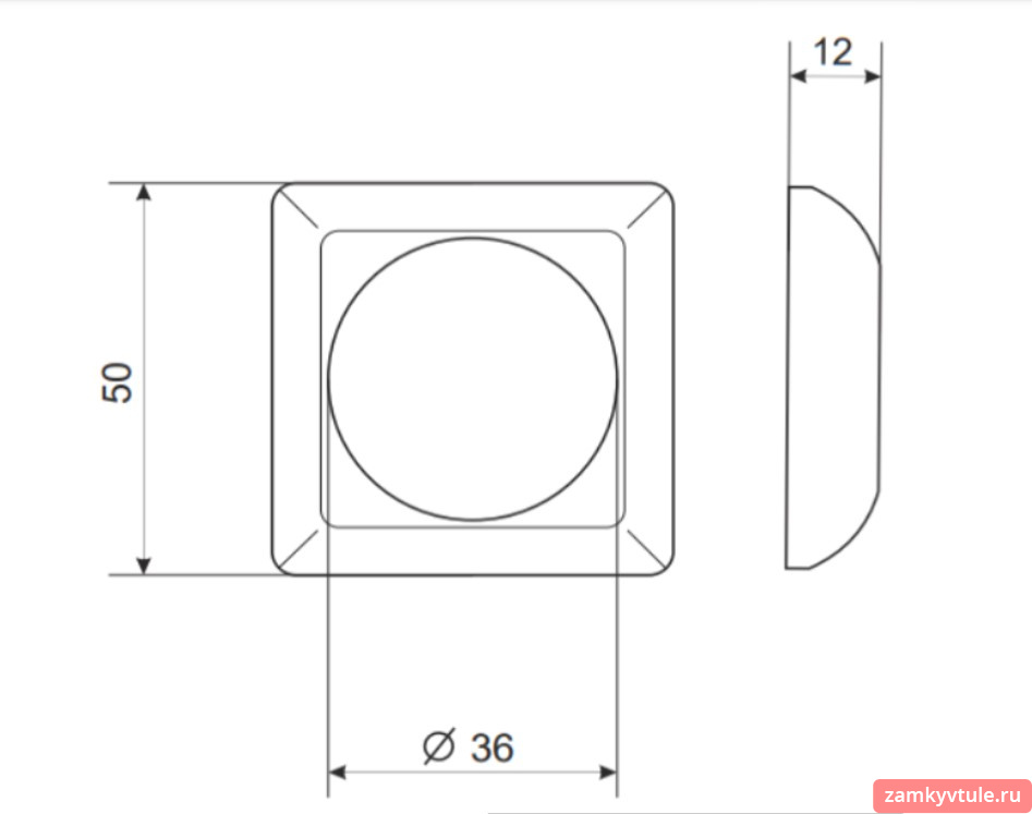 Накладка сменная APECS DPR-05-SQUARE-H/WC/TT-G (золото)