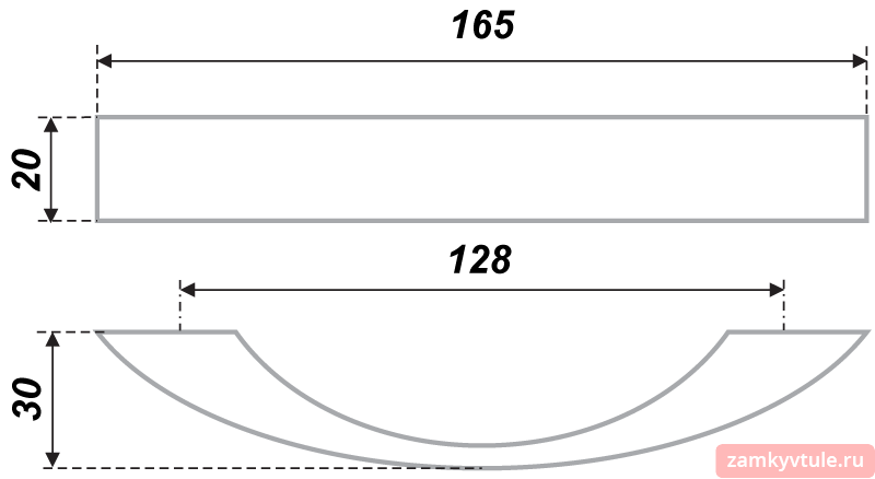Ручка BOYARD RS 227 BSN.4/128