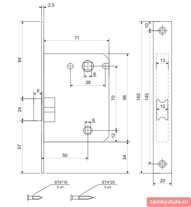 Защёлка CODE DECO 5600-P-WC-GMS (сатинированное золото)