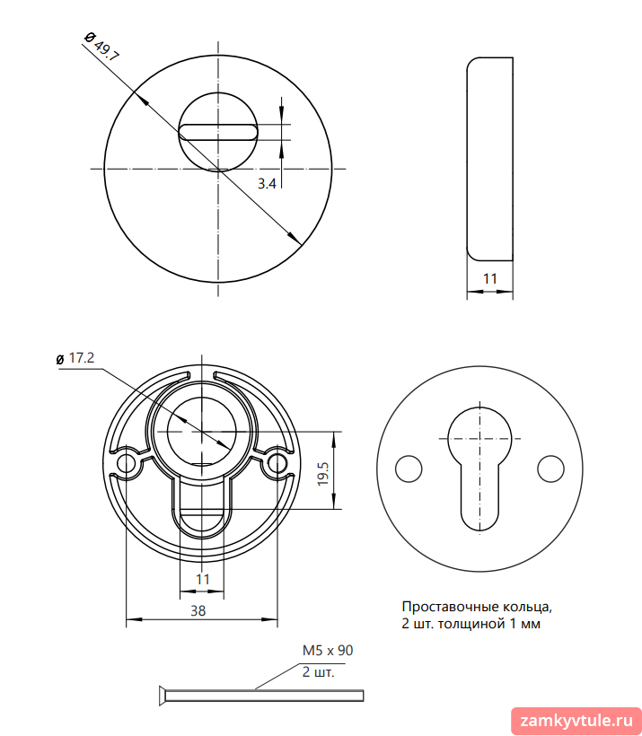 Защитная накладка AVERS Pro 50/11-DP-15-BLM (черный матовый)