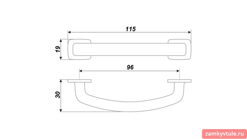 Ручка BOYARD RS 424 BAP.5/96