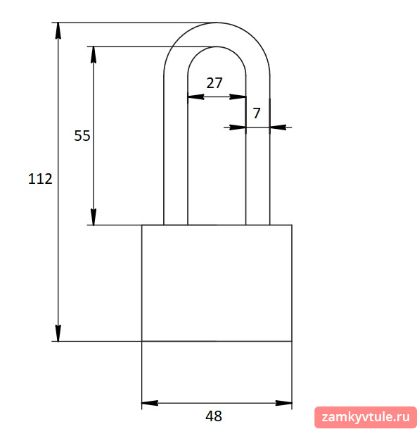 Замок ВС AVERS PD-01-50-L one key (под 1 ключ)