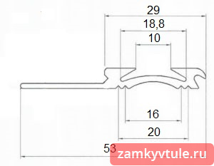 Порог-угол УКР-53 (без окраски) 1,5м