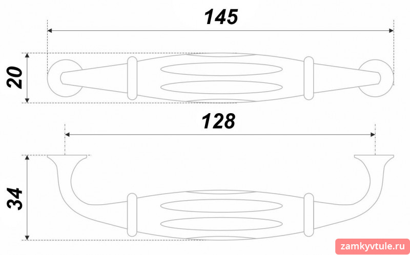 Ручка BOYARD RS 110 CP.4/128W