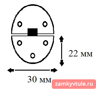 Петля барная силумин (малая)