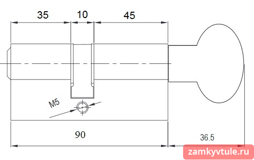 Механизм КАLE F 164 SM 90 (40*50в) к/в (золото)