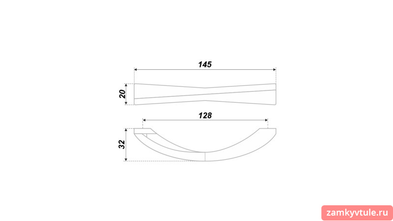 Ручка BOYARD RS 276 CP/BSN.4/128