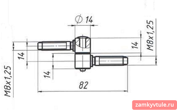Петля ввертная ПВв2 р=1,25 (цинк)
