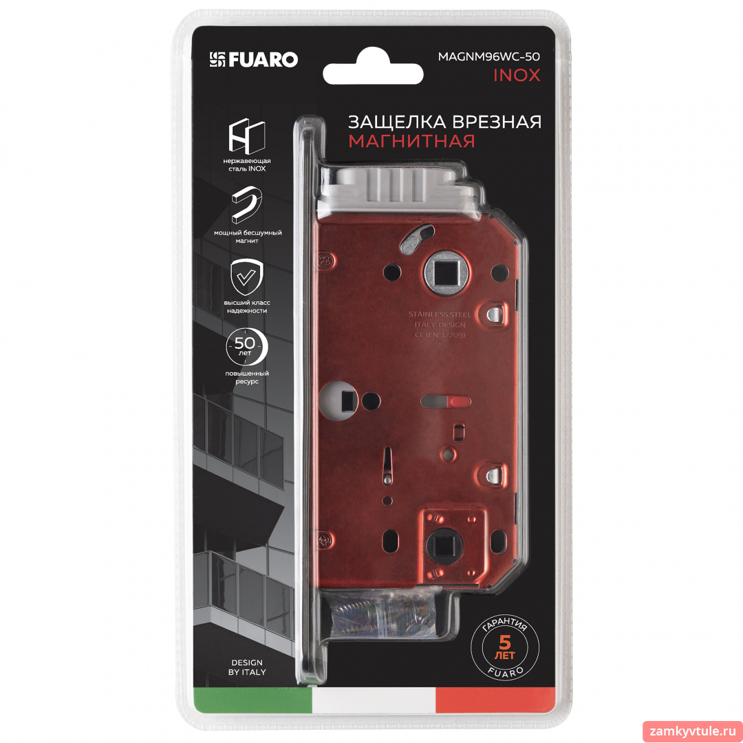 Защелка врезная FUARO MAGNM96WC-50/BL INOX SSG-39 (сатинированное золото)