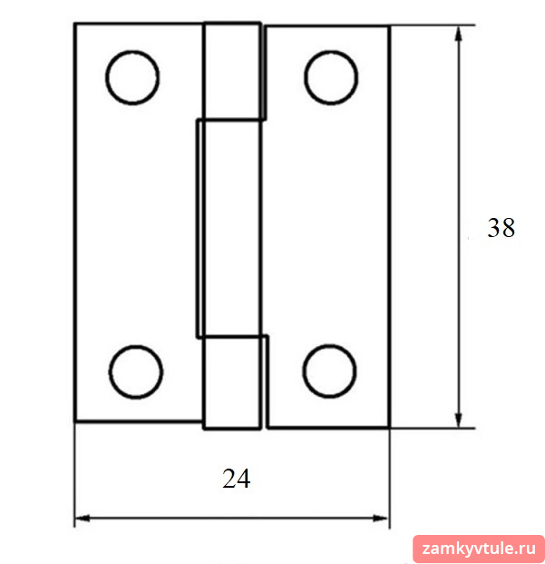 Петля - 38 Китай (золото)