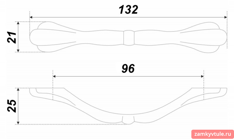 Ручка BOYARD RS 441 CP.3/96