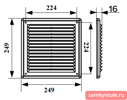 Решётка 2525 Р (белая)