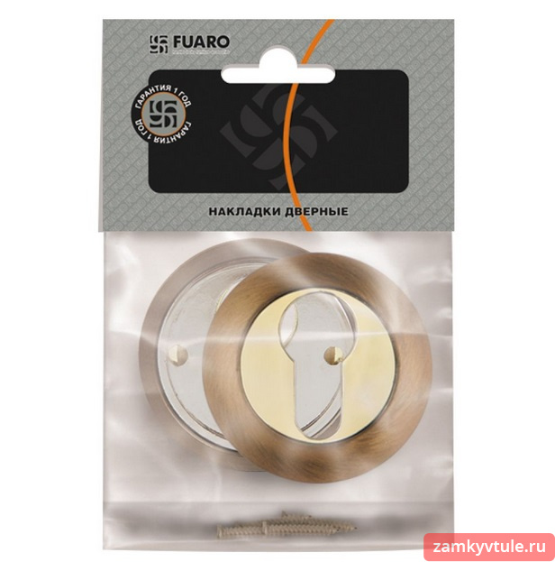 Накладка под цилиндр FUARO ET.R.RM54 (ET RM) AB/GP-7 (матовая бронза/золото)