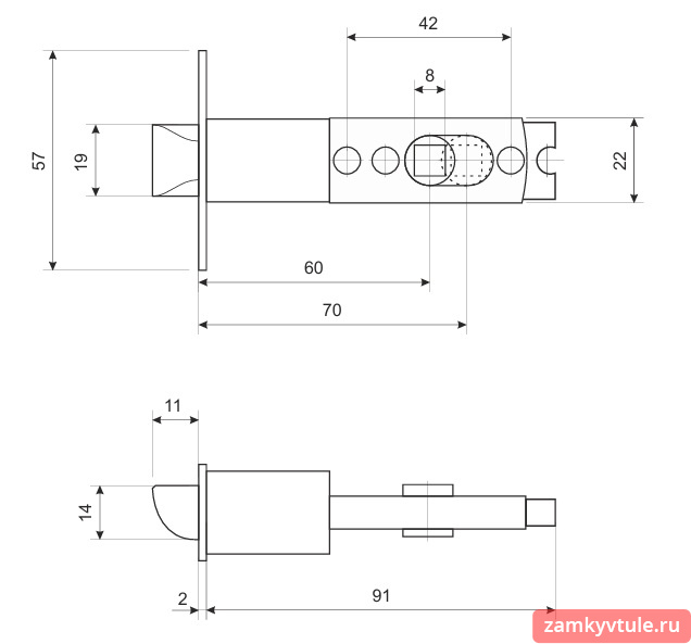 Защёлка АVЕRS-6072-05-G (золото)