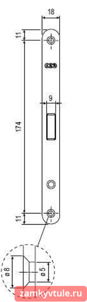 Замок AGB B06103.50.93.567 POLARIS (черный)