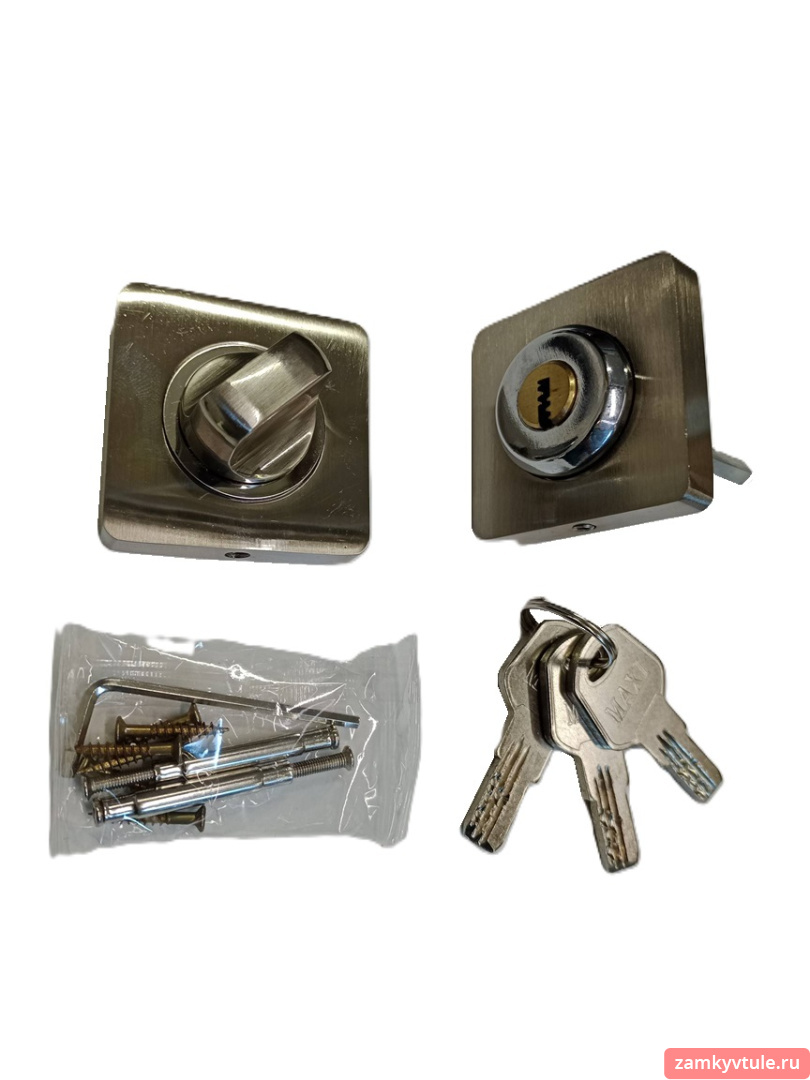 Фиксатор с замком MAXI LOCKS SW1ET SN/CP (матовый никель/хром)