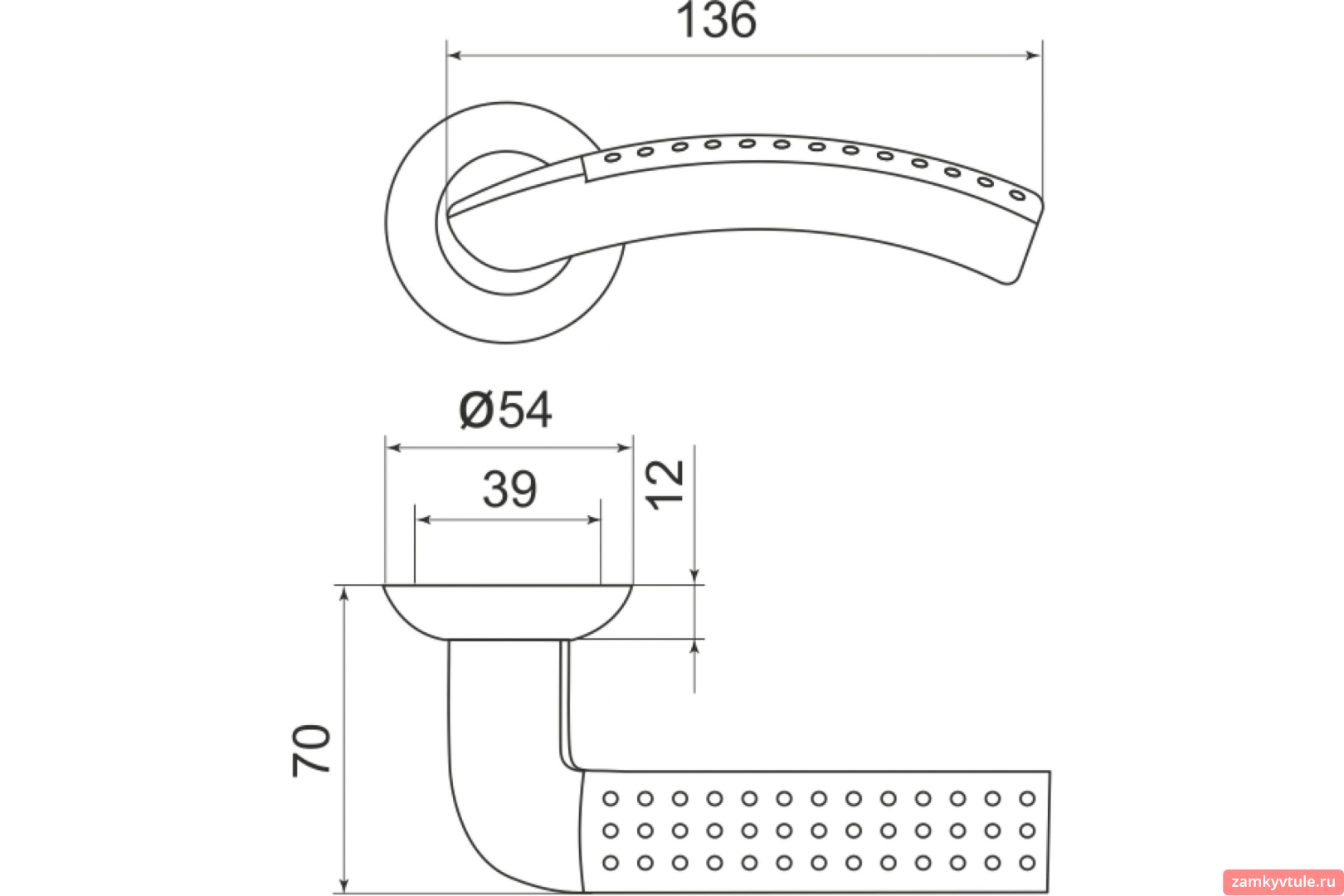 Ручка ARMADILLO R.LD54.Libra26 SN/CP-3 (матовый никель/хром)