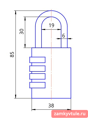 Замок ВС APECS PDB-40-38-CODE