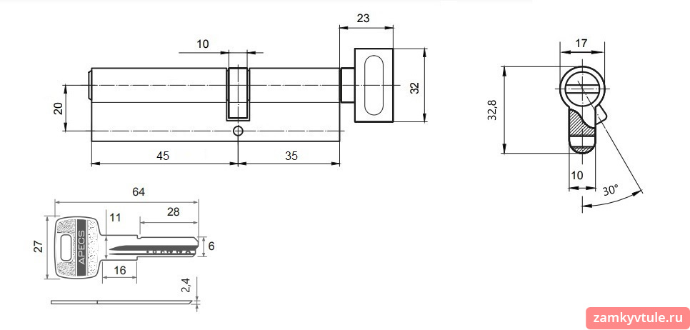 Механизм APECS SM-80(35C/45)-C-Ni