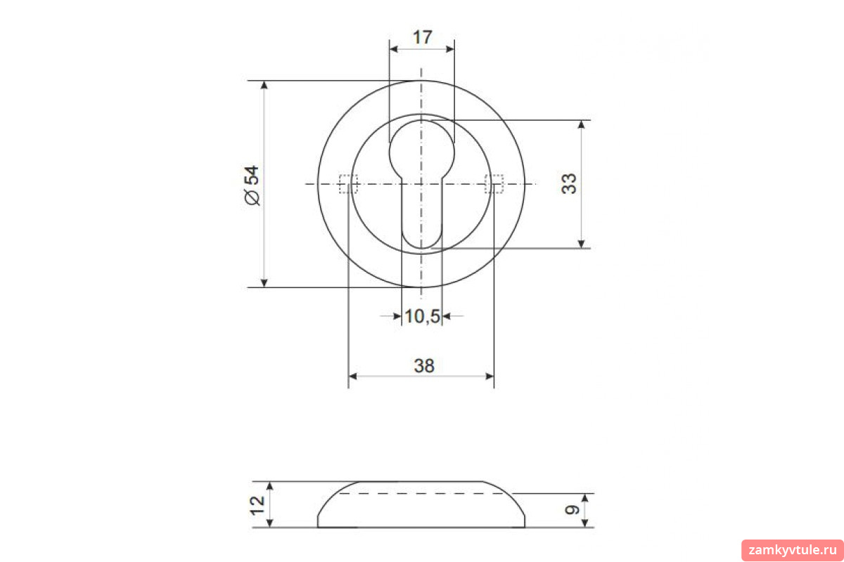 Накладка под цилиндр CODE DECO DP-C-14-AB (бронза)