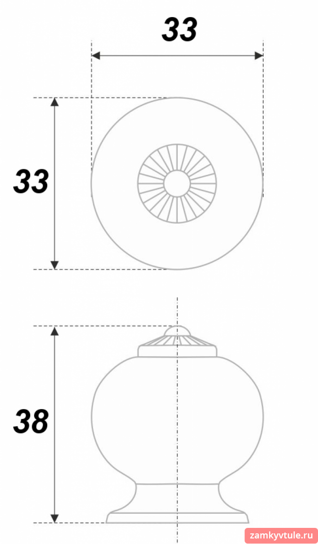 Ручка BOYARD RC 106 AB.3/W