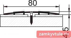 Порог-стык АЛ-380 (дуб) 1,5м