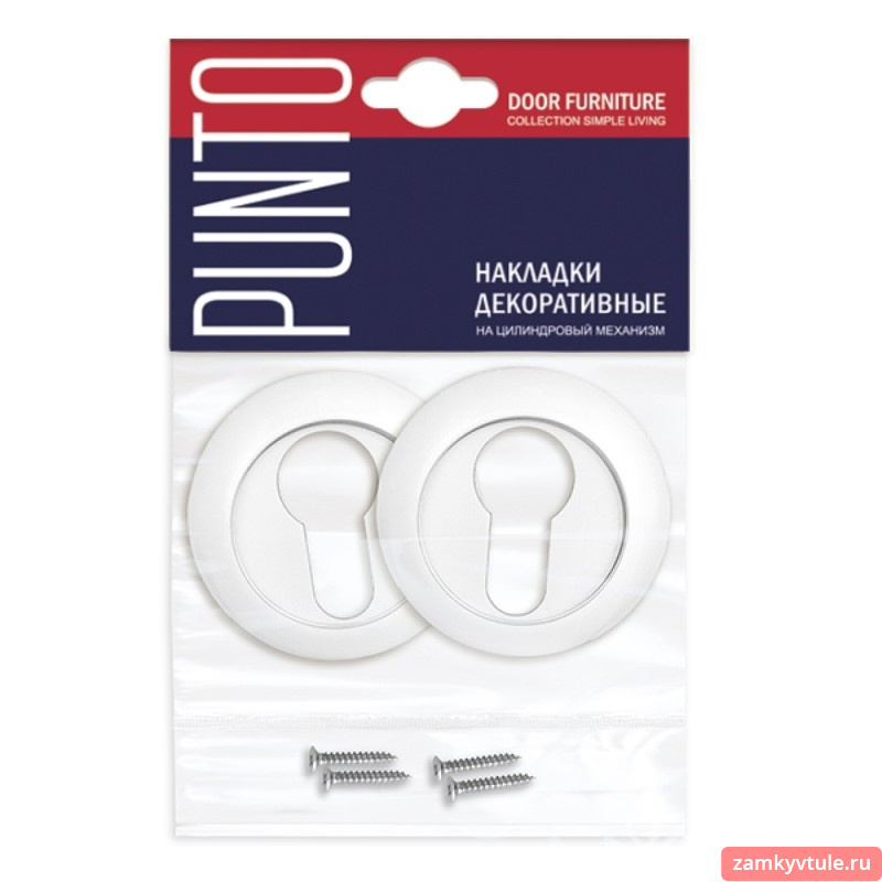 Накладка под цилиндр PUNTO ET.R.TL54 (ET TL) WH-19 (белый)