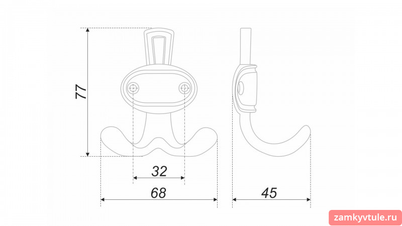 Крючок BOYARD K211AB.2