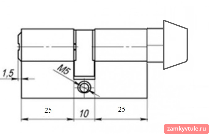 Механизм FUARO D-PRO502/60mm(30*30) к/в (сатинированное золото)